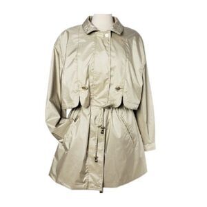 Women Coat Lightweight Trench Cape Coat Oatmeal Large